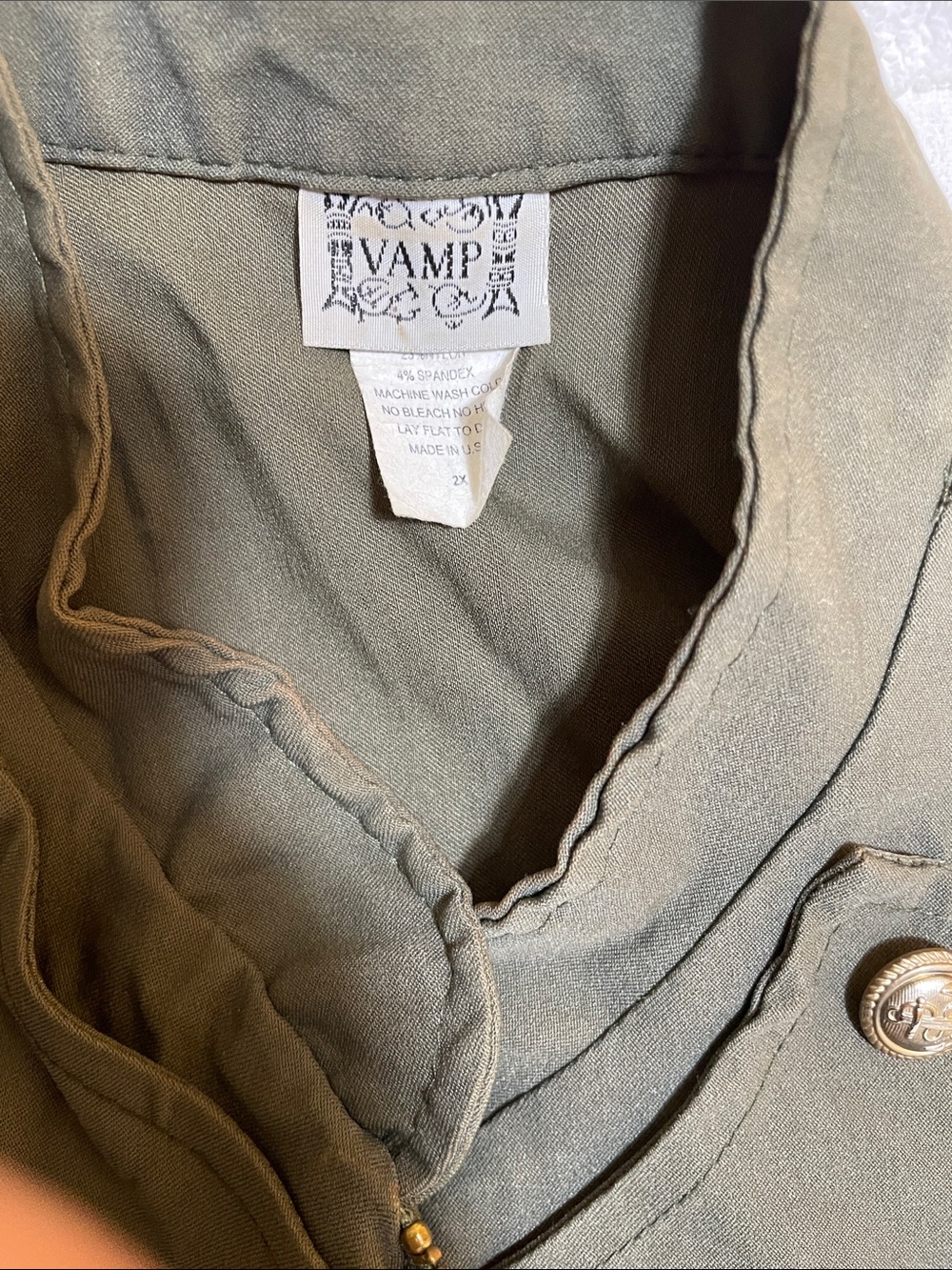 Ivanka Trump Olive Military-Style Sleeveless Vest - Picture 2 of 2